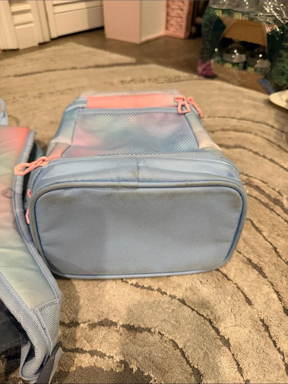 adidas Kids Pink & Blue Ombre Backpack and Lunch Bag Set
